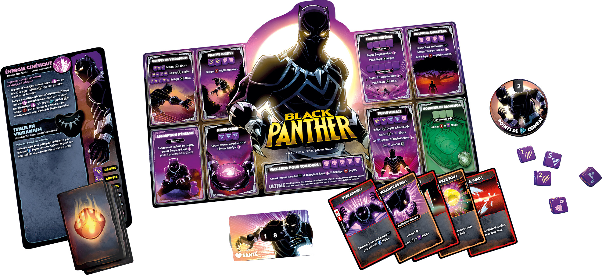 DICE THRONE MARVEL - Black Panther, Captain Marvel, Black Widow, Dr Strange – Image 2