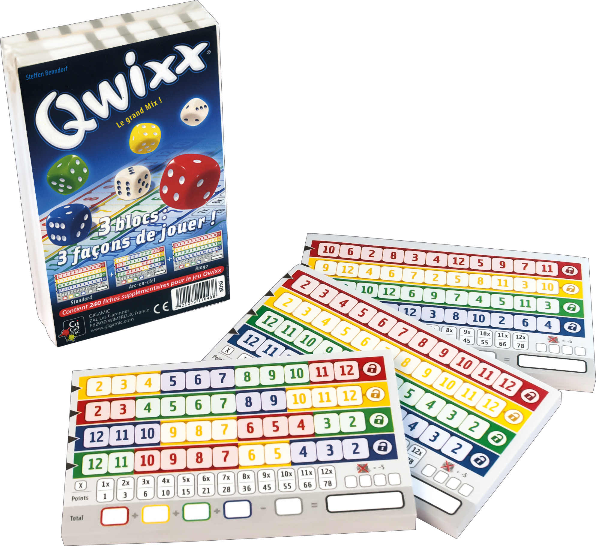 QWIXX - Recharge BLOC DE SCORE (3x80 fiches) – Image 2