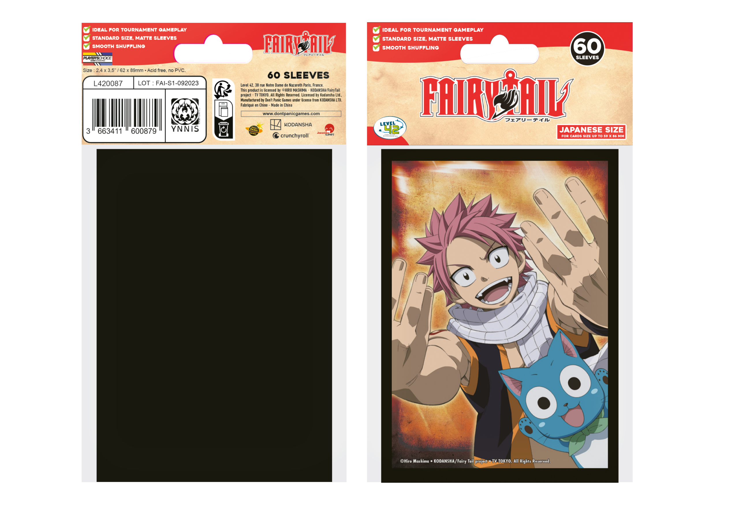 FAIRY TAIL - Sleeves Natsu and Happy
