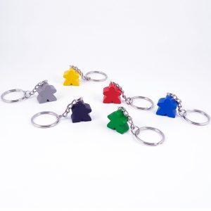 PORTE CLES MEEPLE ROUGE (8PCS)