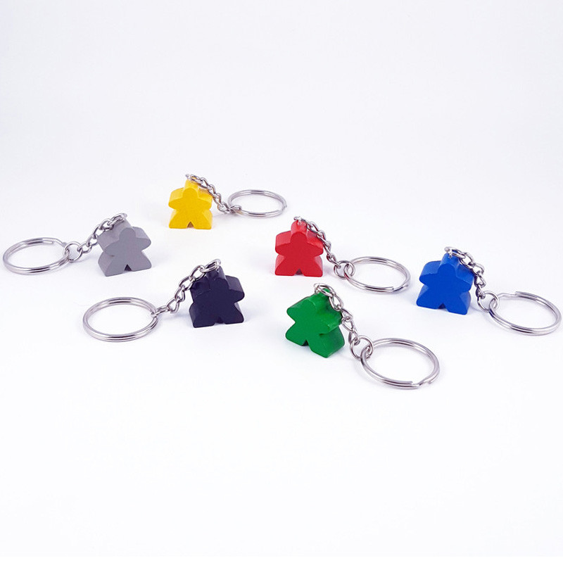 PORTE CLES MEEPLE ROUGE (8PCS)