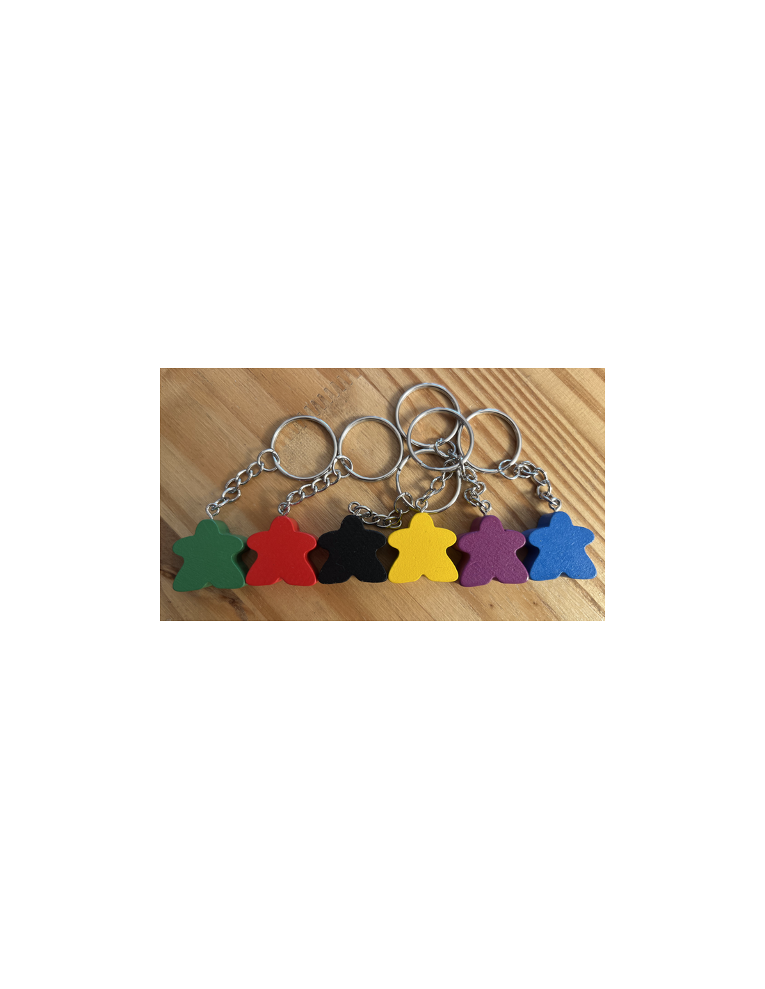 PORTE CLES MEEPLE ROSE (8PCS)