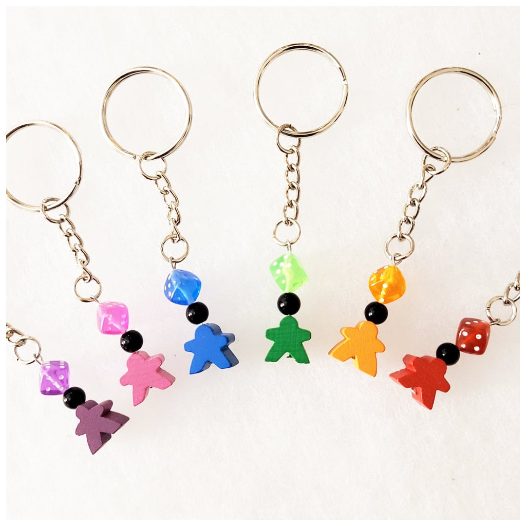 PORTE CLES MEEPLE VIOLET (8PCS)