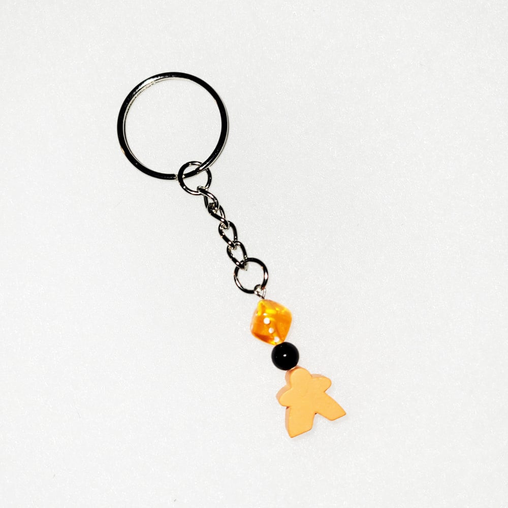 PORTE CLES MEEPLE ORANGE (8PCS)