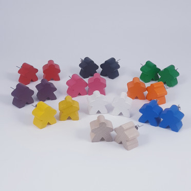 Boucles d'oreille Meeple rouge (8PCS)