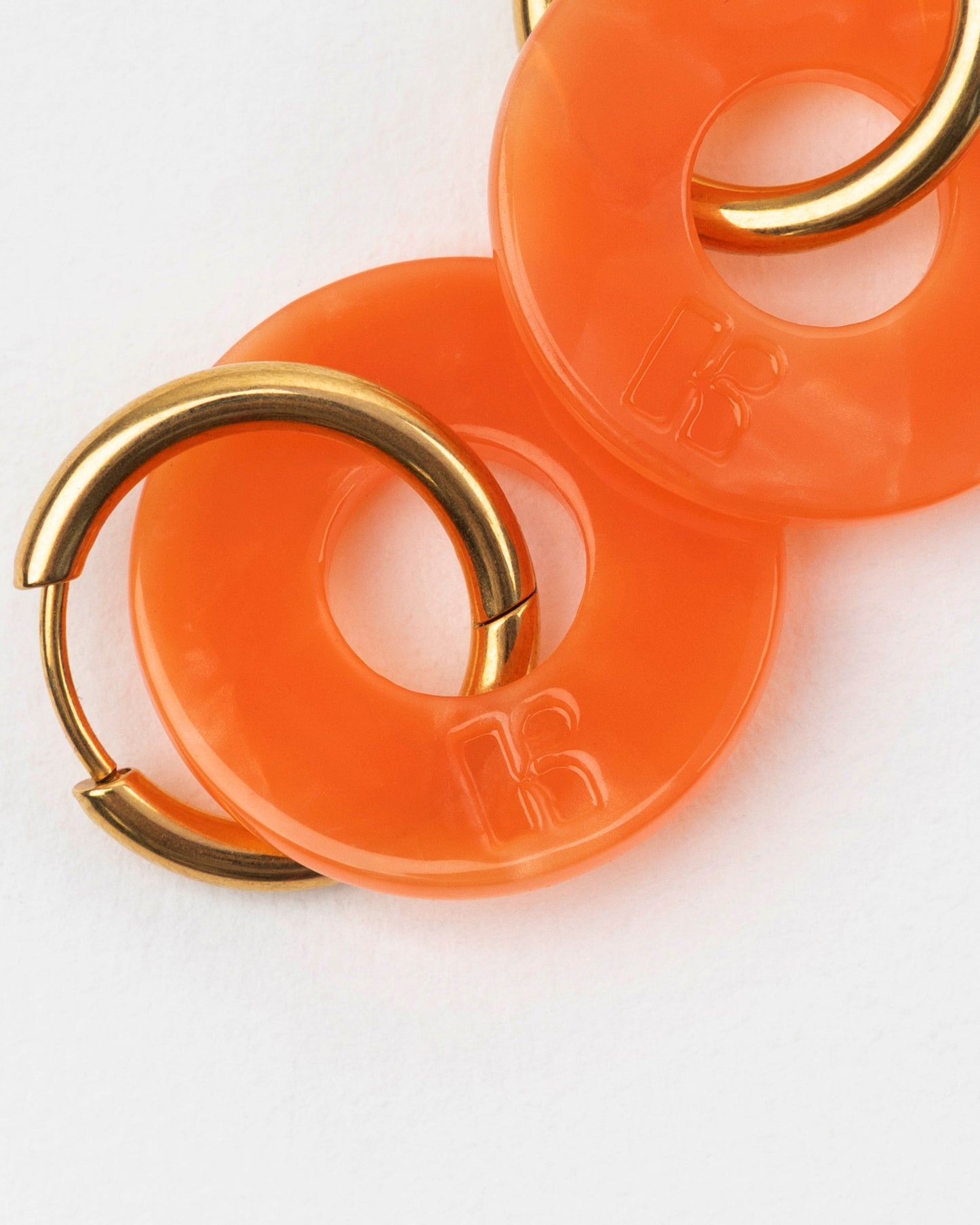 Boucles d'oreille Dé orange (8PCS)
