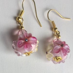 Boucles d'oreille Dé rose (8PCS)