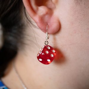 Boucles d'oreille Dé bleu (8PCS)