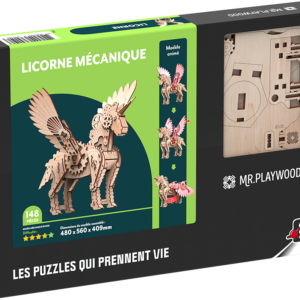 Licorne modèle 3D mobile en bois