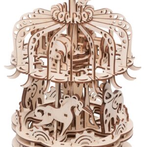 Carrousel maquette 3D mobile en bois