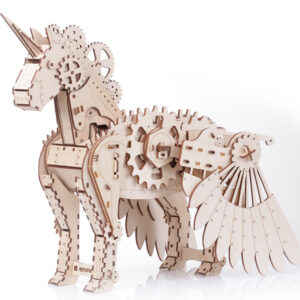 Licorne petite maquette 3D mobile en bois