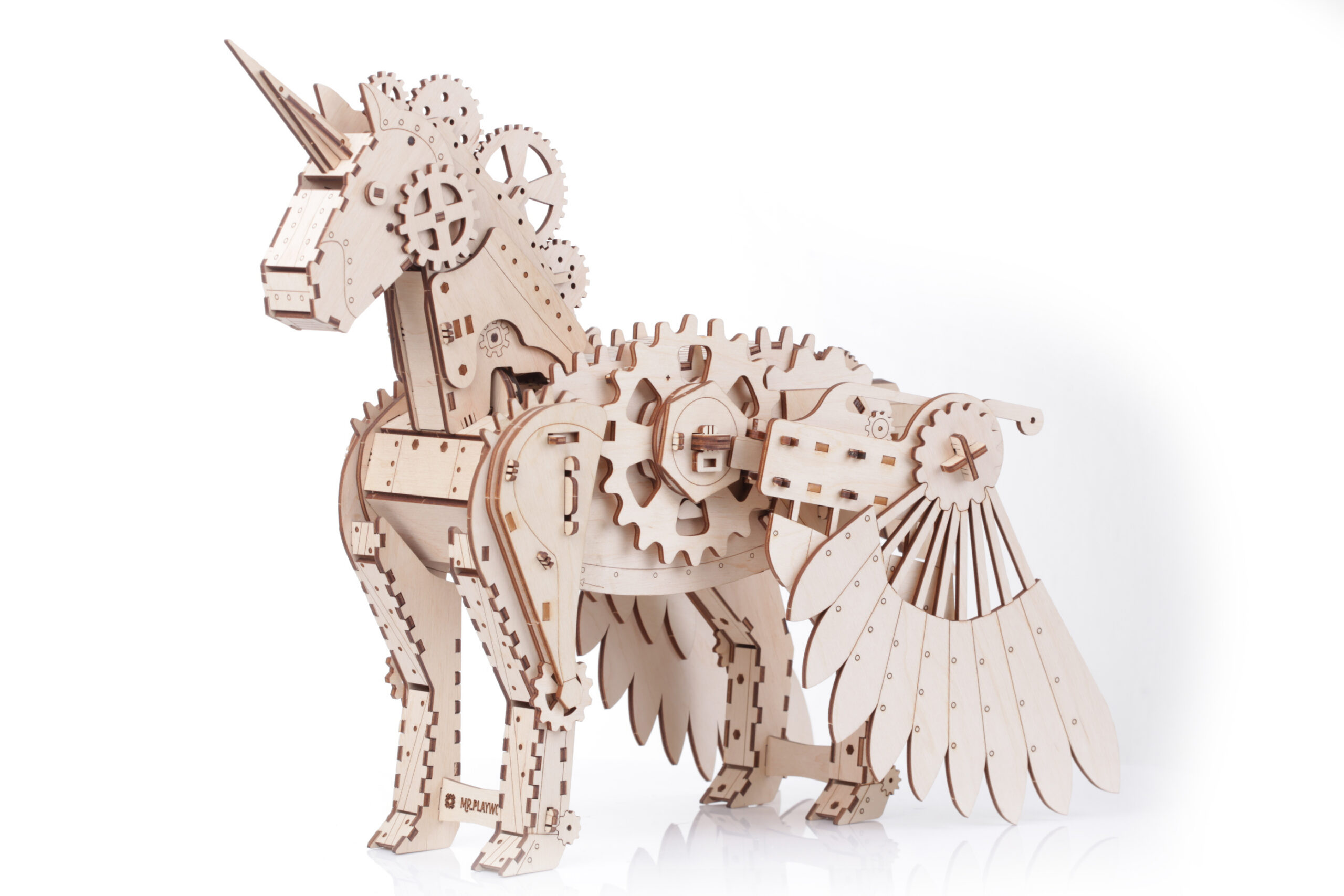 Licorne petite maquette 3D mobile en bois