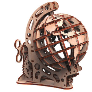 Globe petit modèle 3D mobile en bois