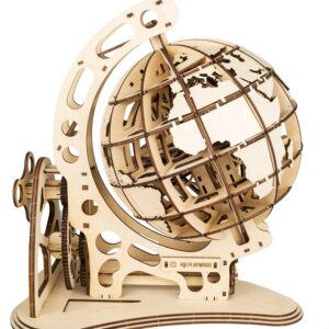 Globe maquette 3D mobile en bois