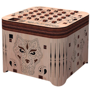 Boite à secret "Tigre" modèle 3D mobile en bois