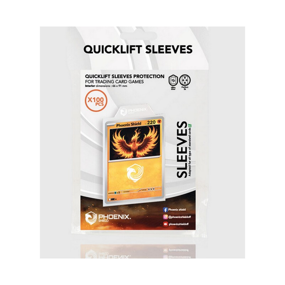 PHOENIX SHIELD - Lot 100 Sleeves Quicklift 66x91 mm 69081