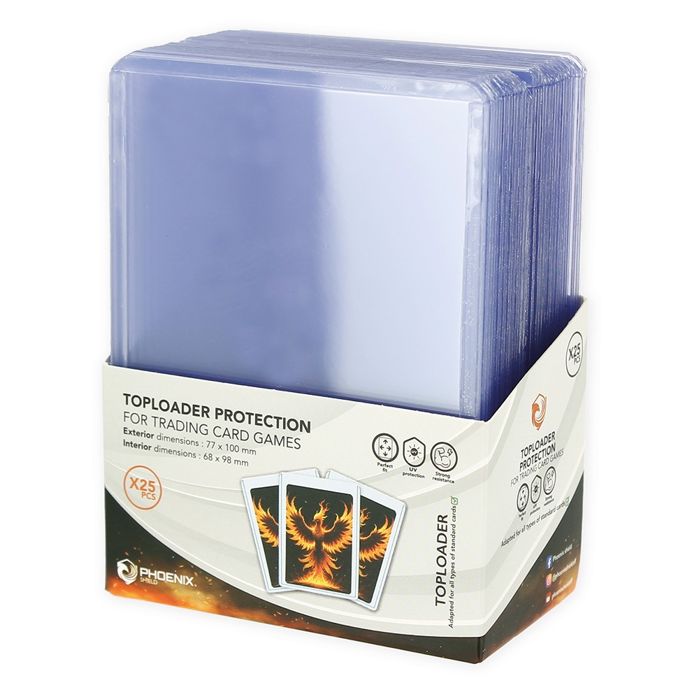 PHOENIX SHIELD - Lot de 25 Top Loaders 35PT 7.5x10cm