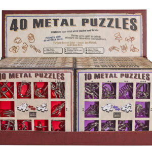 Display with 16 Metal Puzzles Sets
