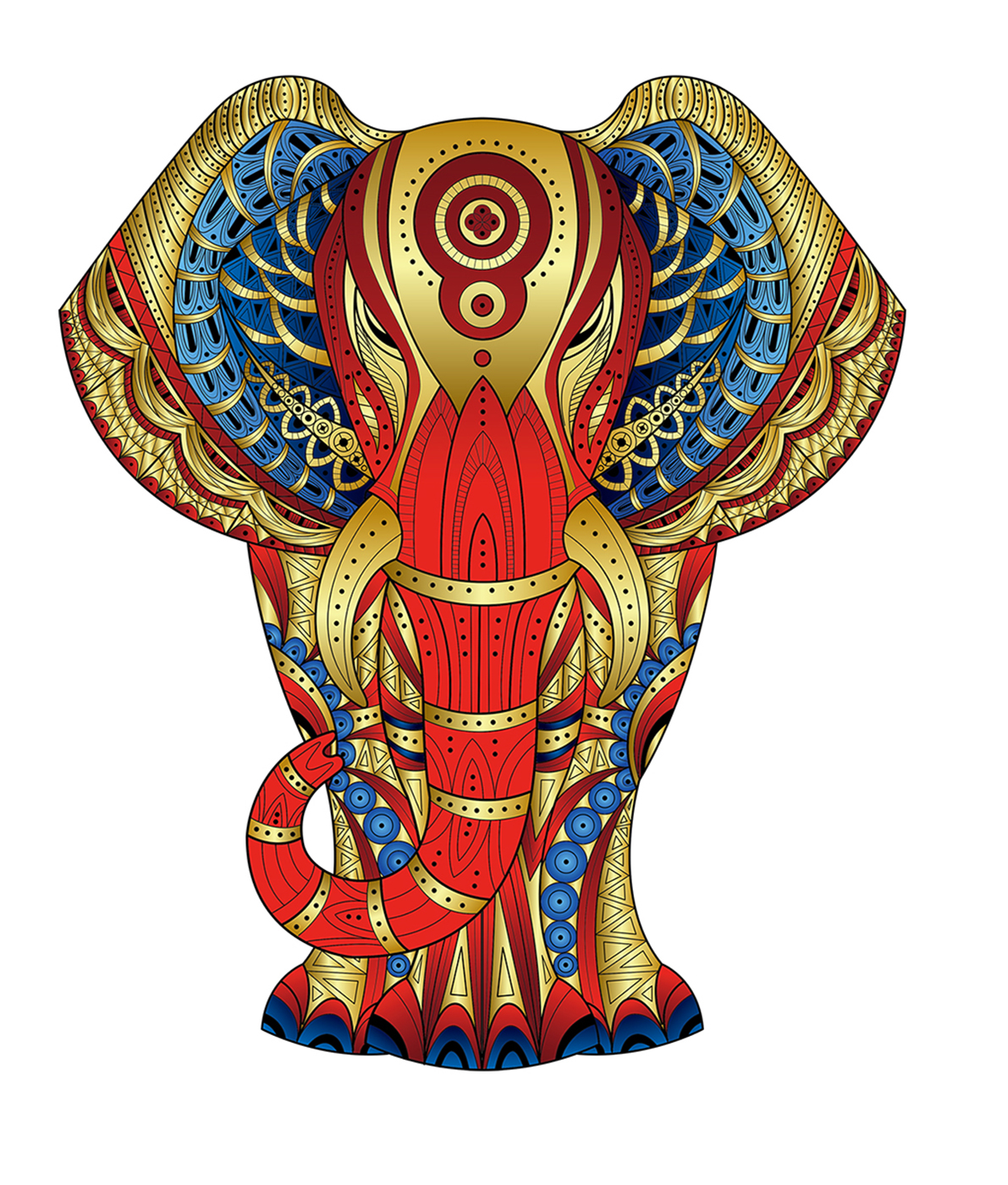 Rainbow Wooden Puzzle ELEPHANT 120 pcs – Image 2