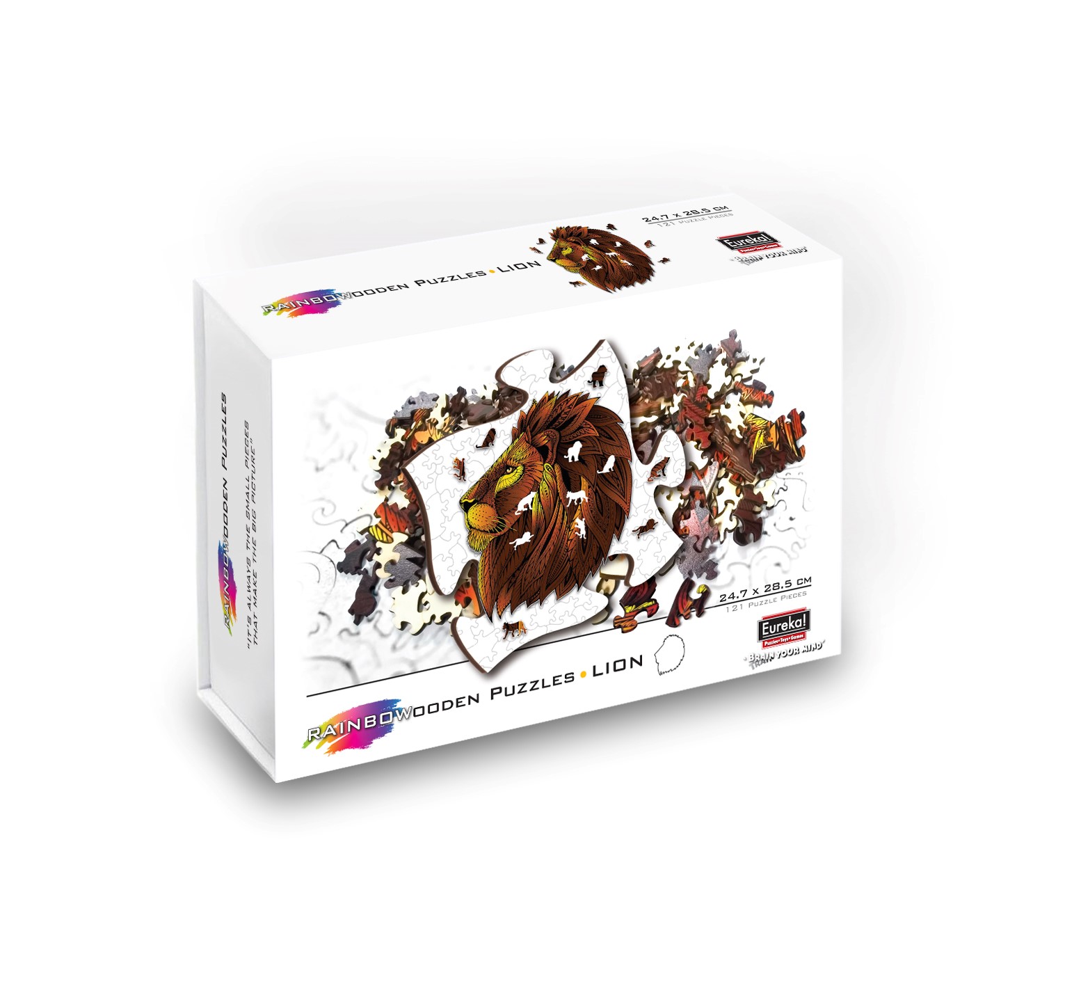 Rainbow Wooden Puzzle LION 121 pcs