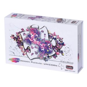 Rainbow wooden puzzle Licorne 110 pcs