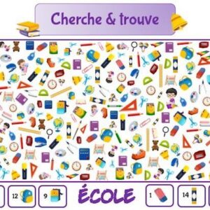 Puzzle Chercher et Trouver D'école maternelle