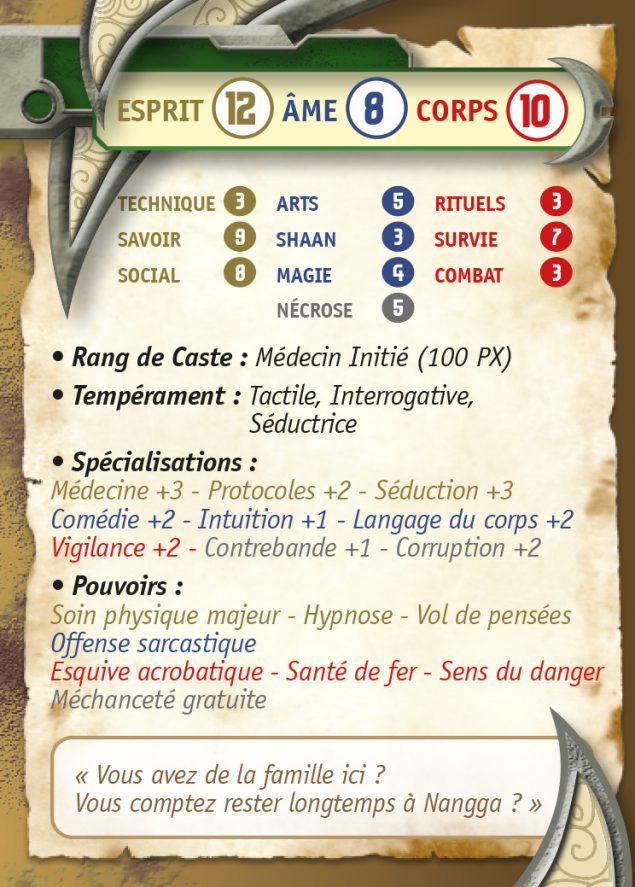 SHAAN - Cartes Personnages