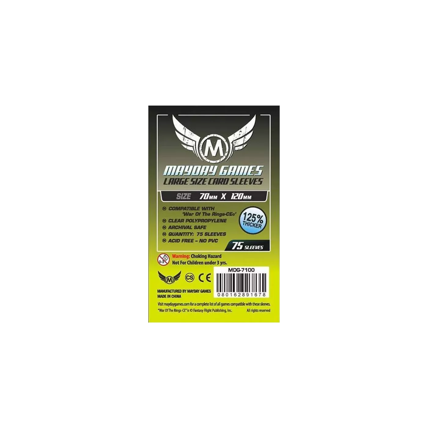 (Lot De 10) Sleeves Mayday - 70X120Mm Large Size Tarot Premium