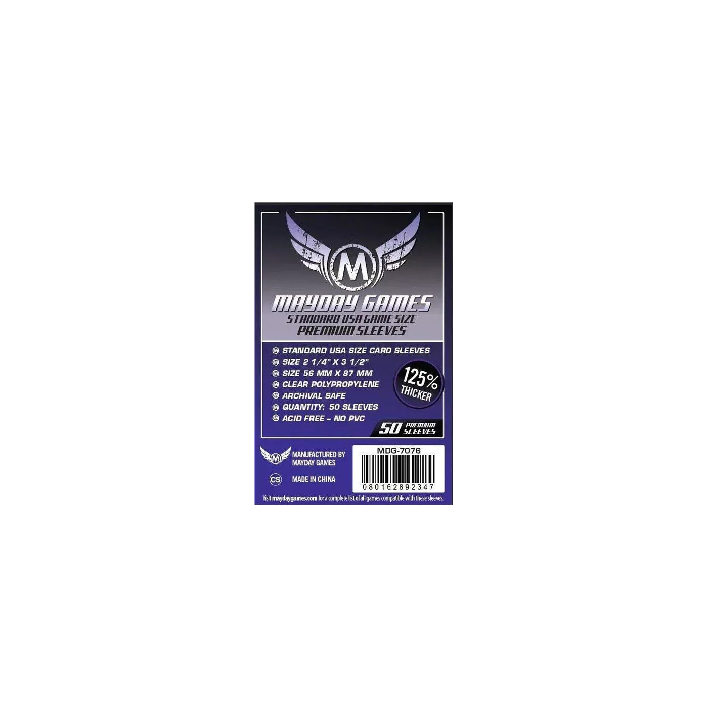 (Lot De 10) Sleeves Mayday - 56X87Mm Usa Premium