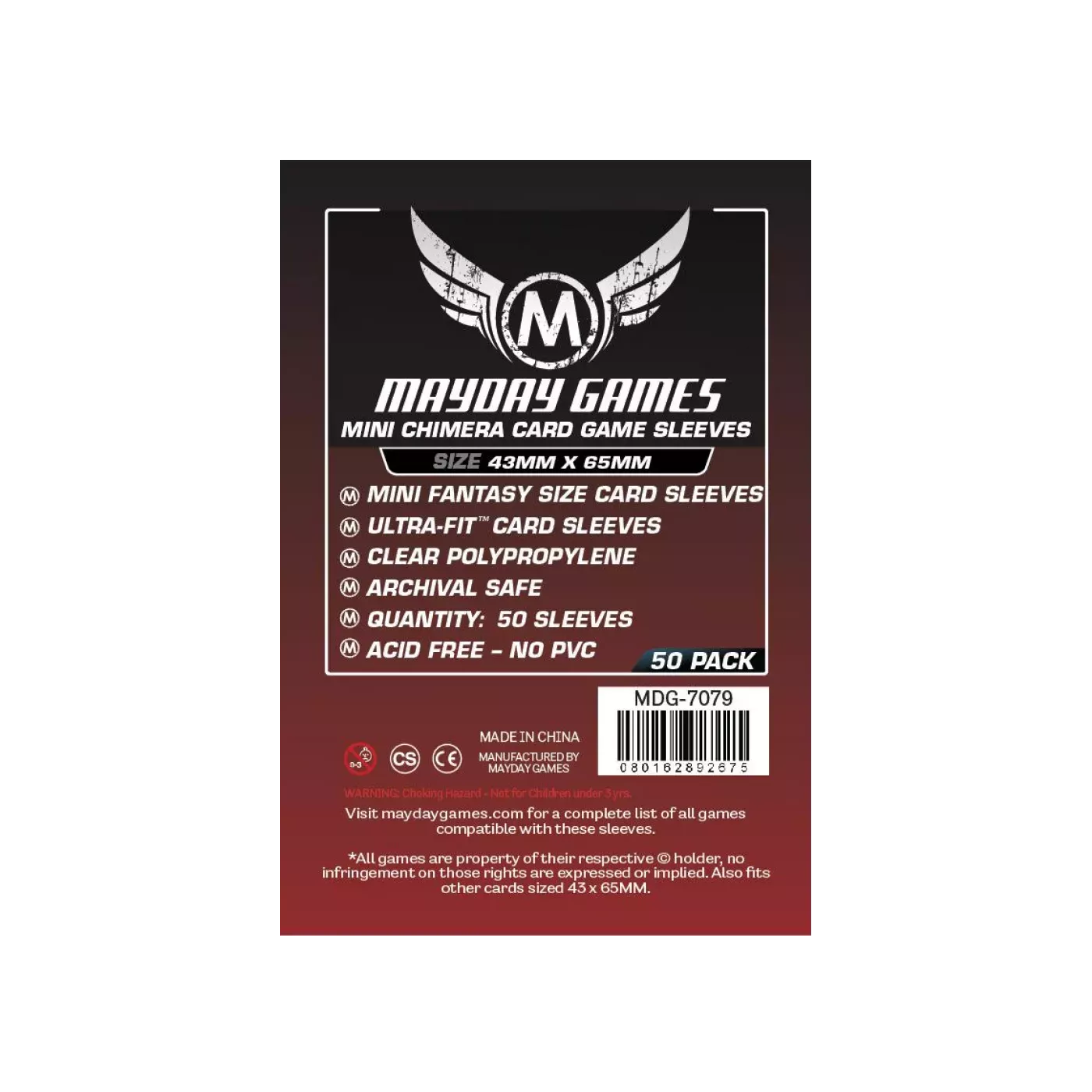 (Lot De 10) Sleeves Mayday - 43X65Mm Mini Chimera Premium