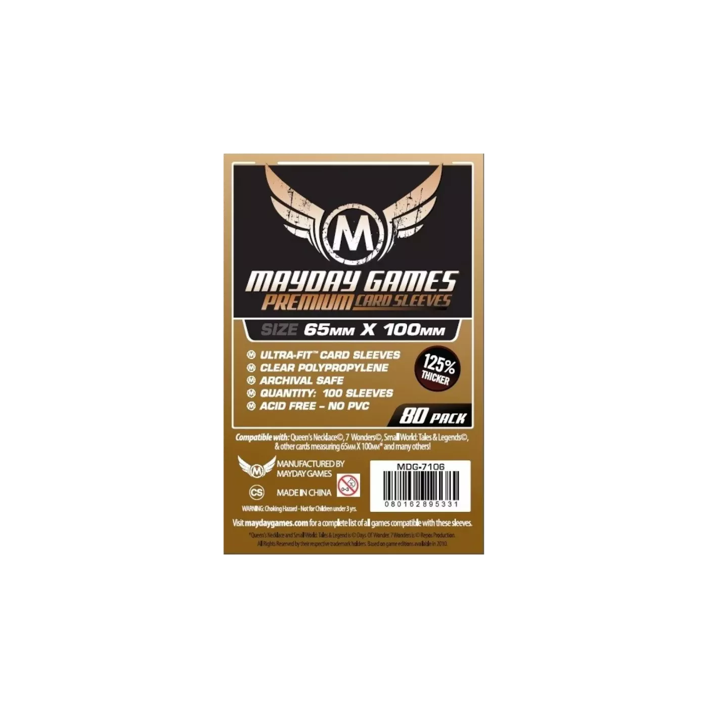 (Lot De 10) Sleeves Mayday - 65X100Mm 7 Wonders Magnum Premium