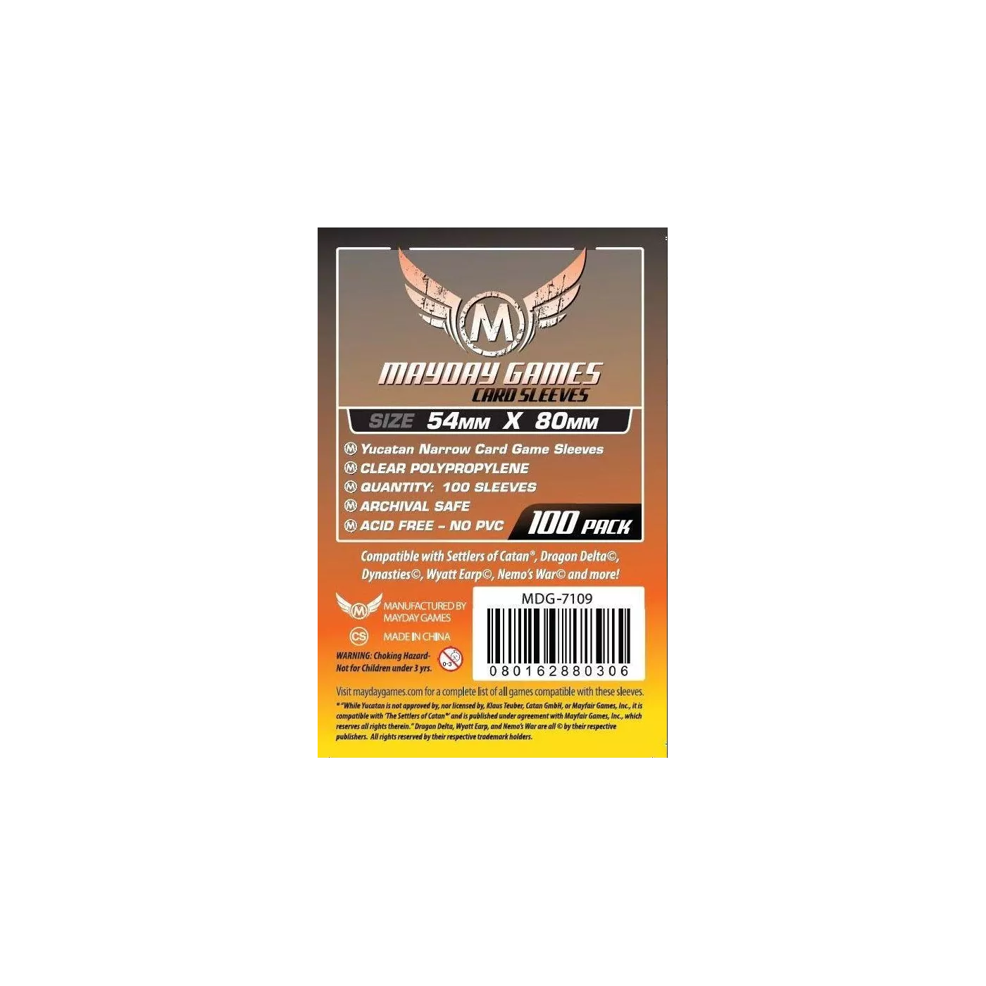 (Lot De 10) Sleeves Mayday - 54X80Mm Yucatan Narrow Standard