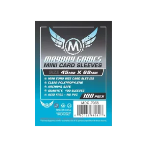 (Lot De 10) Sleeves Mayday - 45X68Mm Mini Euro Standard