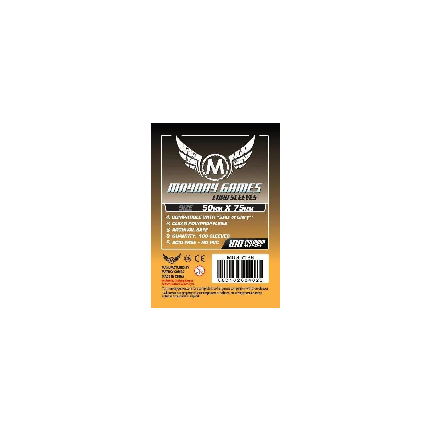 (Lot De 10) Sleeves Mayday - 50X75Mm Sails Of Glory Standard