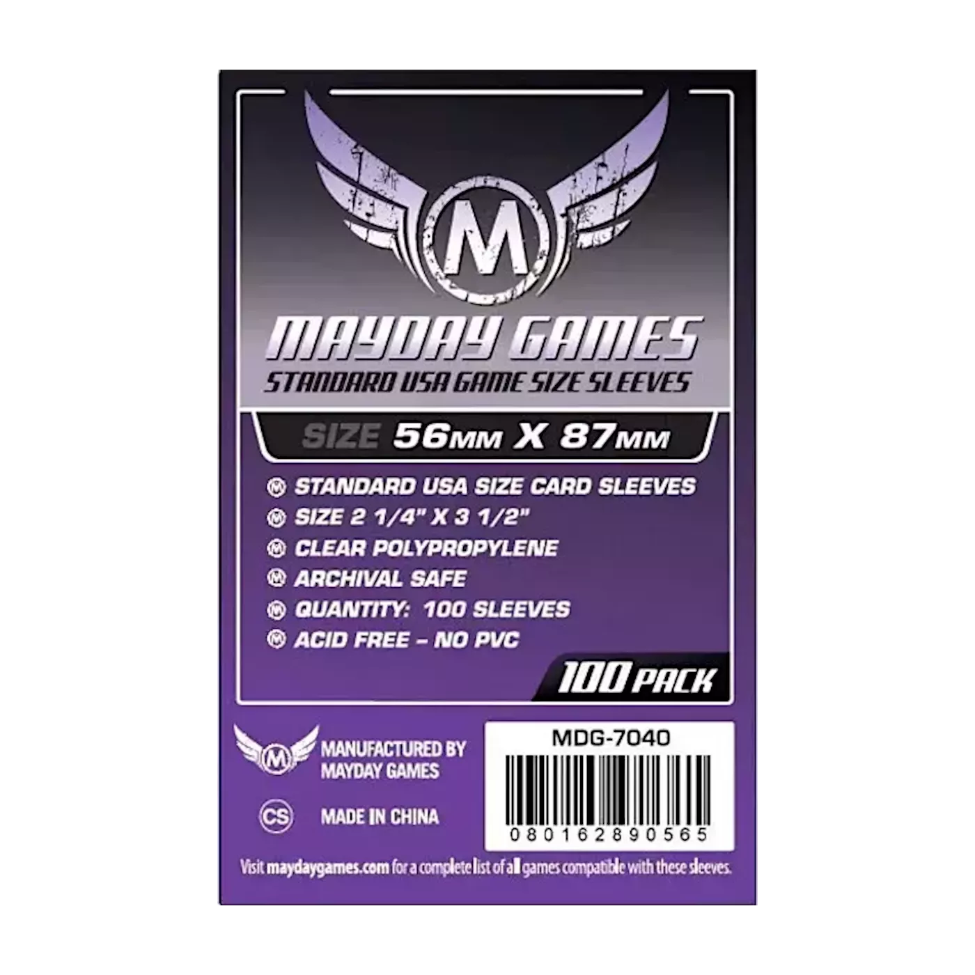 (Lot De 10) Sleeves Mayday - 56X87Mm Usa Standard