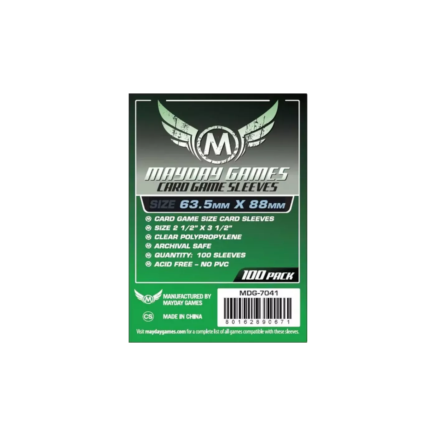 (Lot De 10) Sleeves Mayday - 63,5X88Mm Card Game Standard