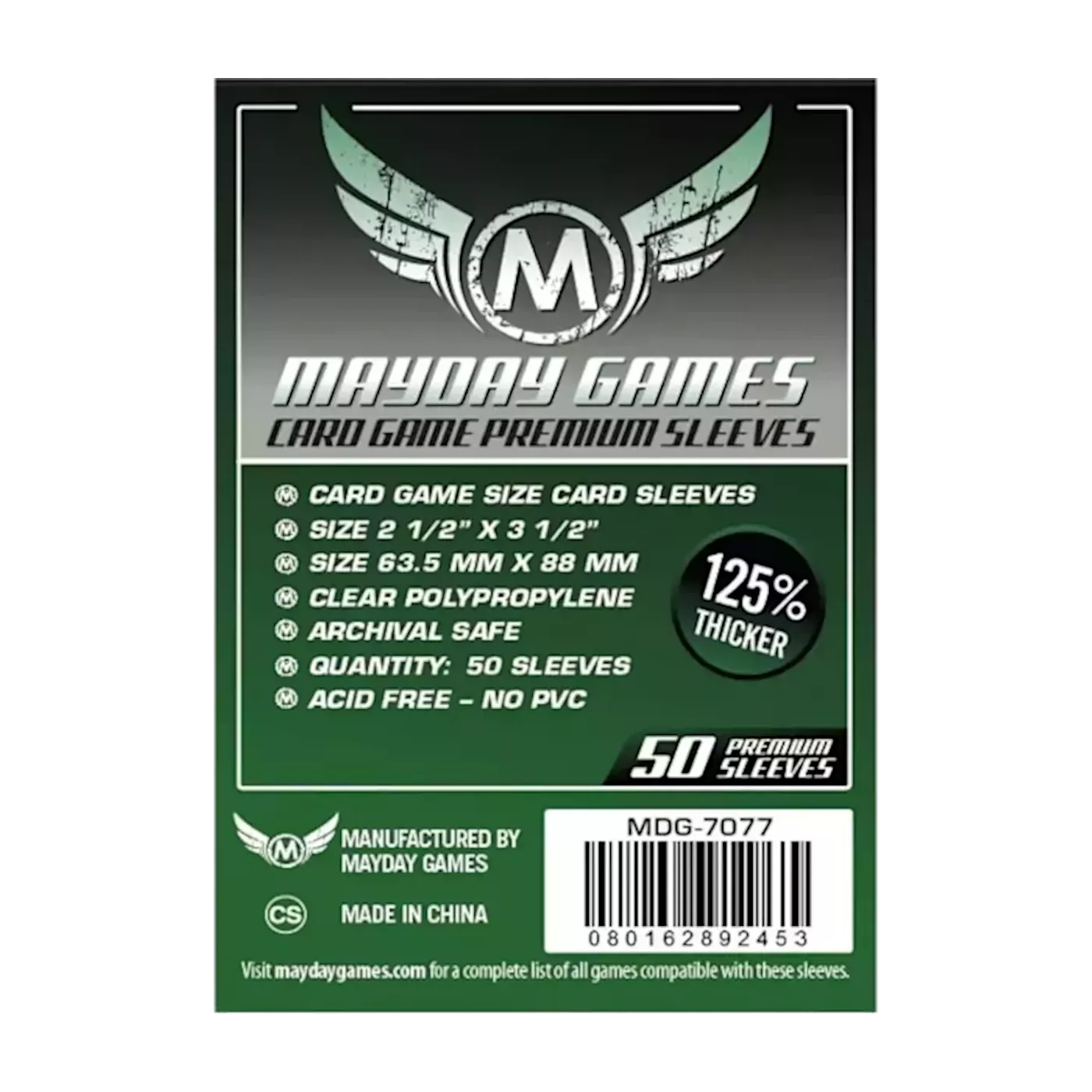 (Lot De 10) Sleeves Mayday - 63,5X88Mm Card Game Premium