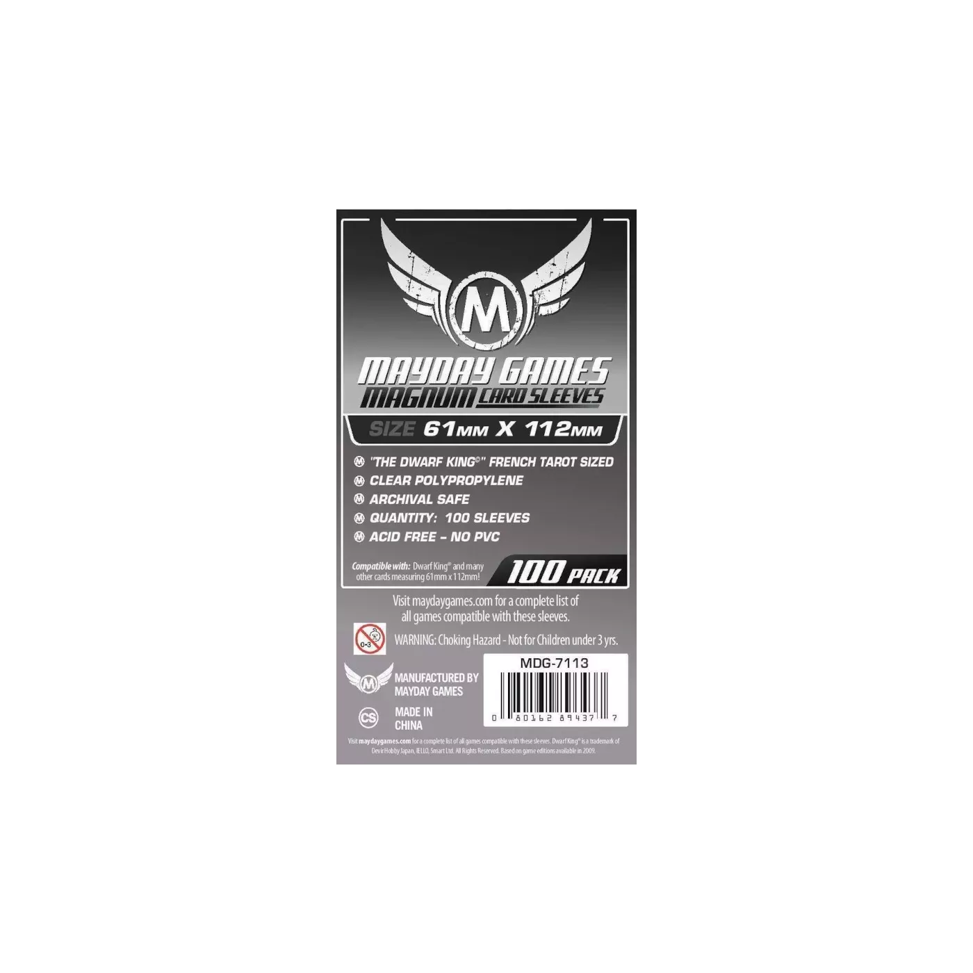 (Lot De 10) Sleeves Mayday - 61X112Mm Dwarf King Standard