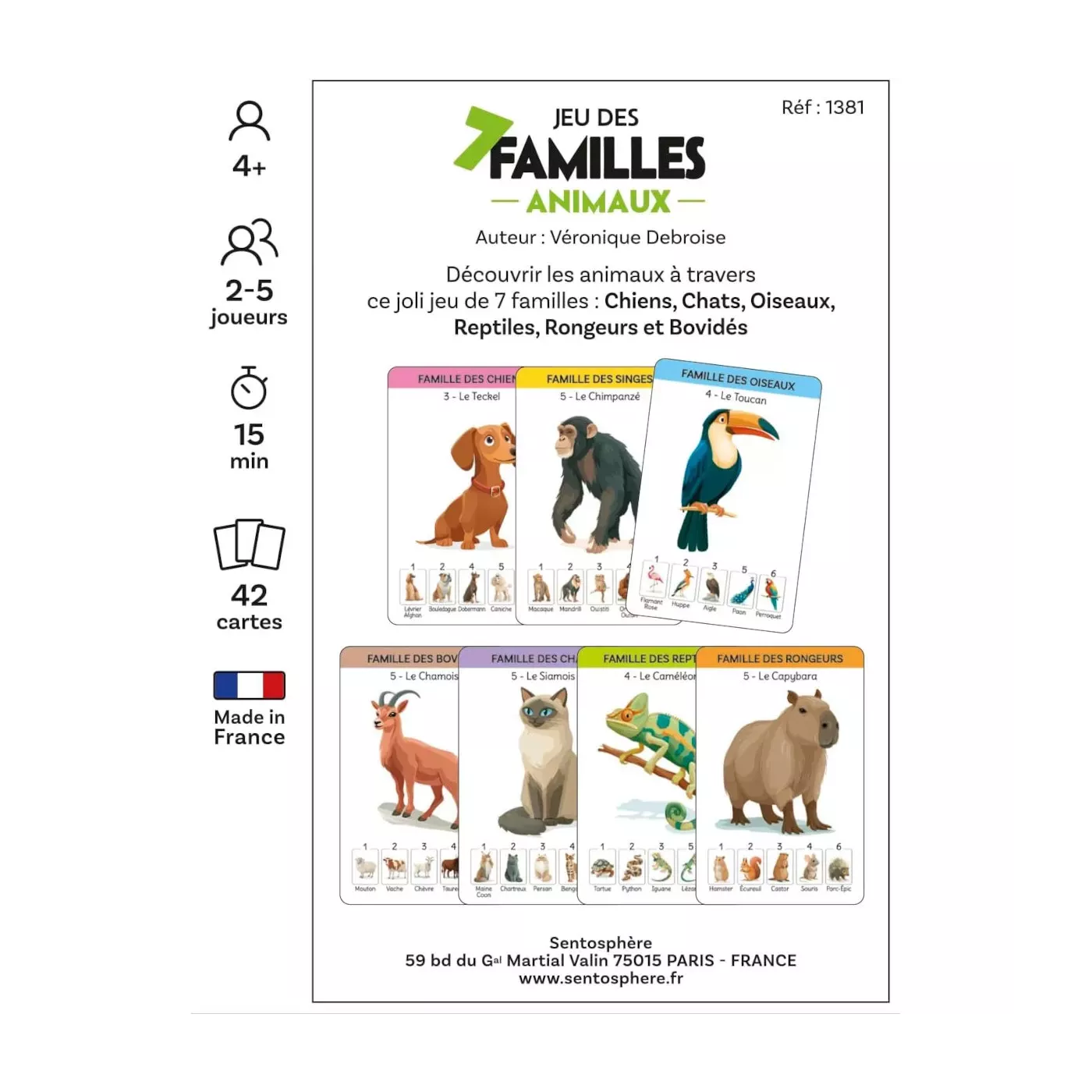 Jeu Des 7 Familles : Animaux – Image 3