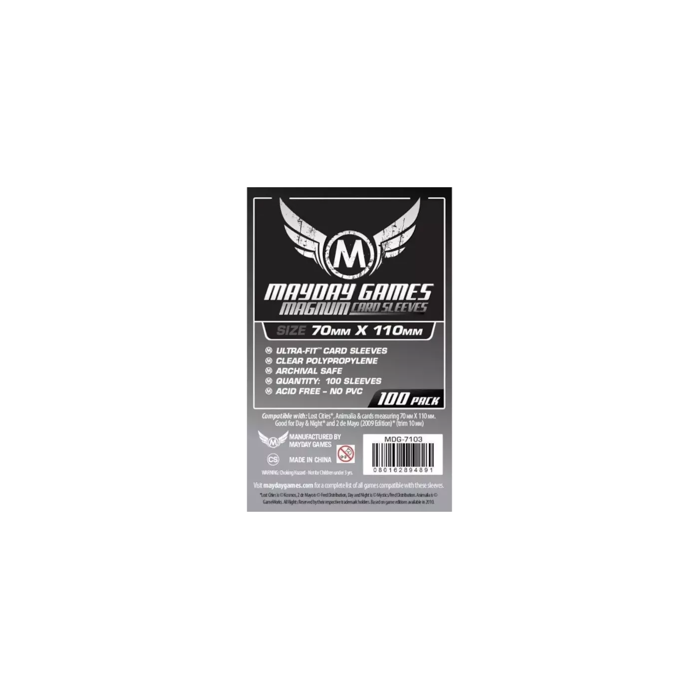 (Lot De 10) Sleeves Mayday - 70X110Mm Lost Cities Magnum Standard