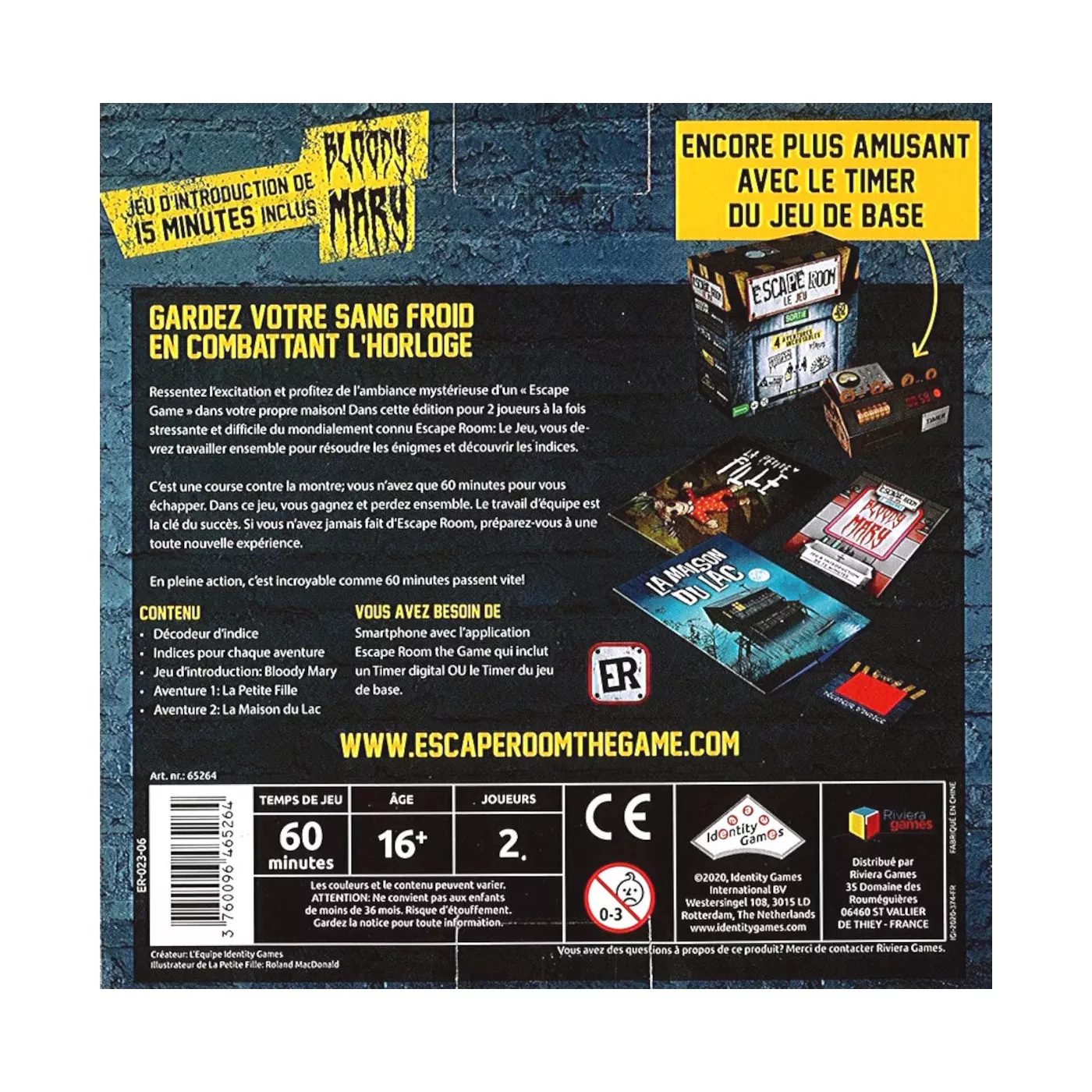 Escape Room Le Jeu 2 Joueurs - La Petite Fille - La Maison Du Lac – Image 2