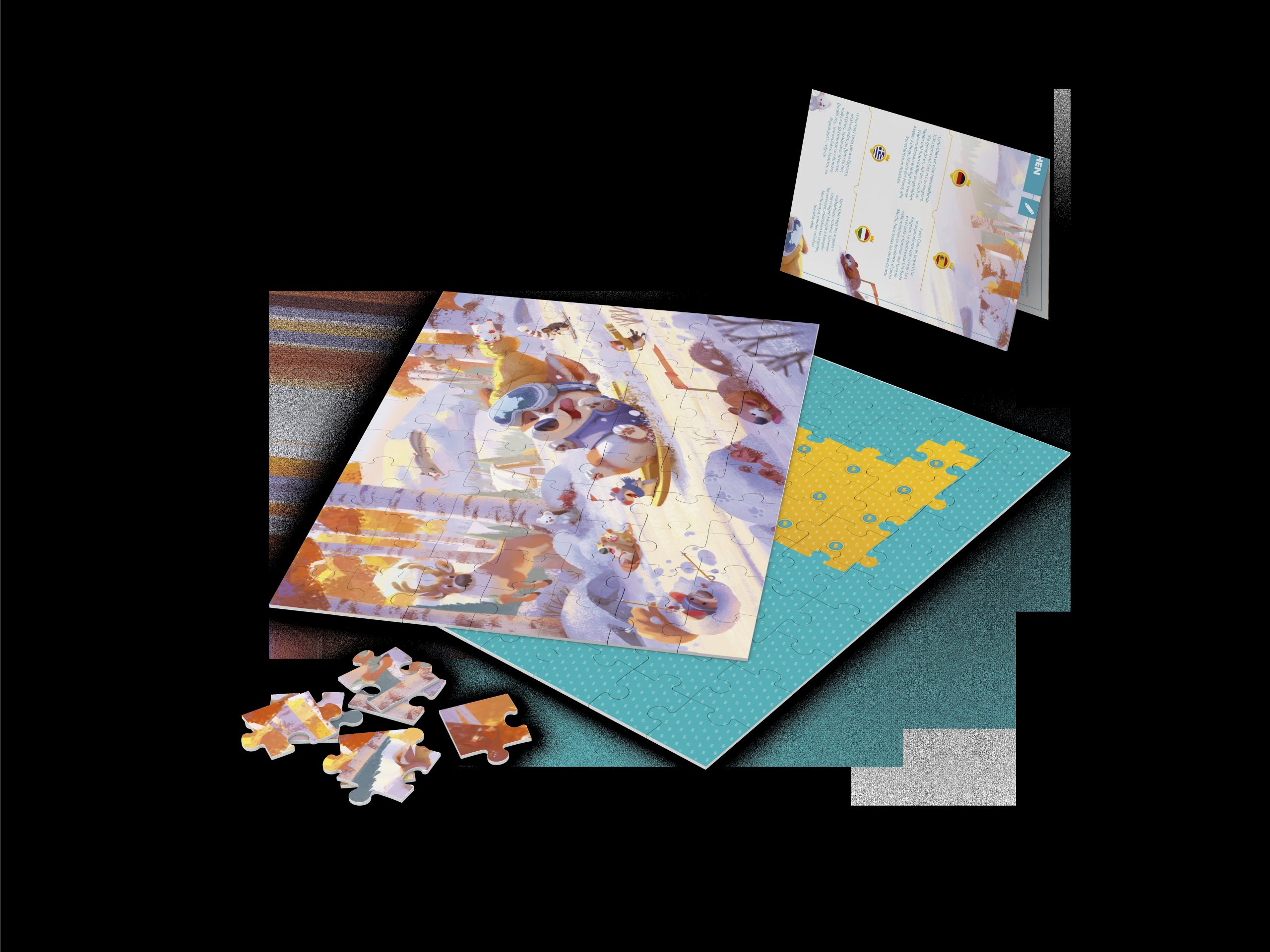 Puzzle+ : LOKI fait de la luge (70 Pcs)