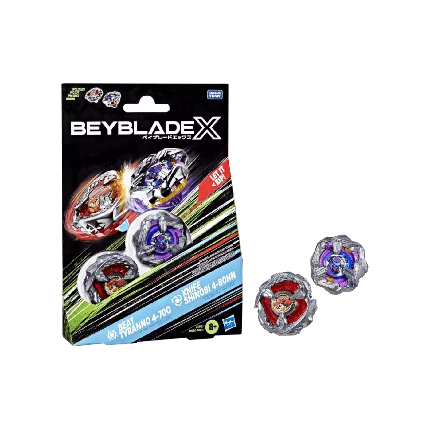 Beyblade X - Dual Starter Pack - Beat Tyranno Vs Knife Shinobi