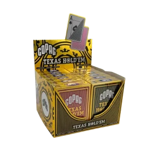 Carte Poker Copag "Texas Hold'em Gold " 100% Plastic (Display De 12)