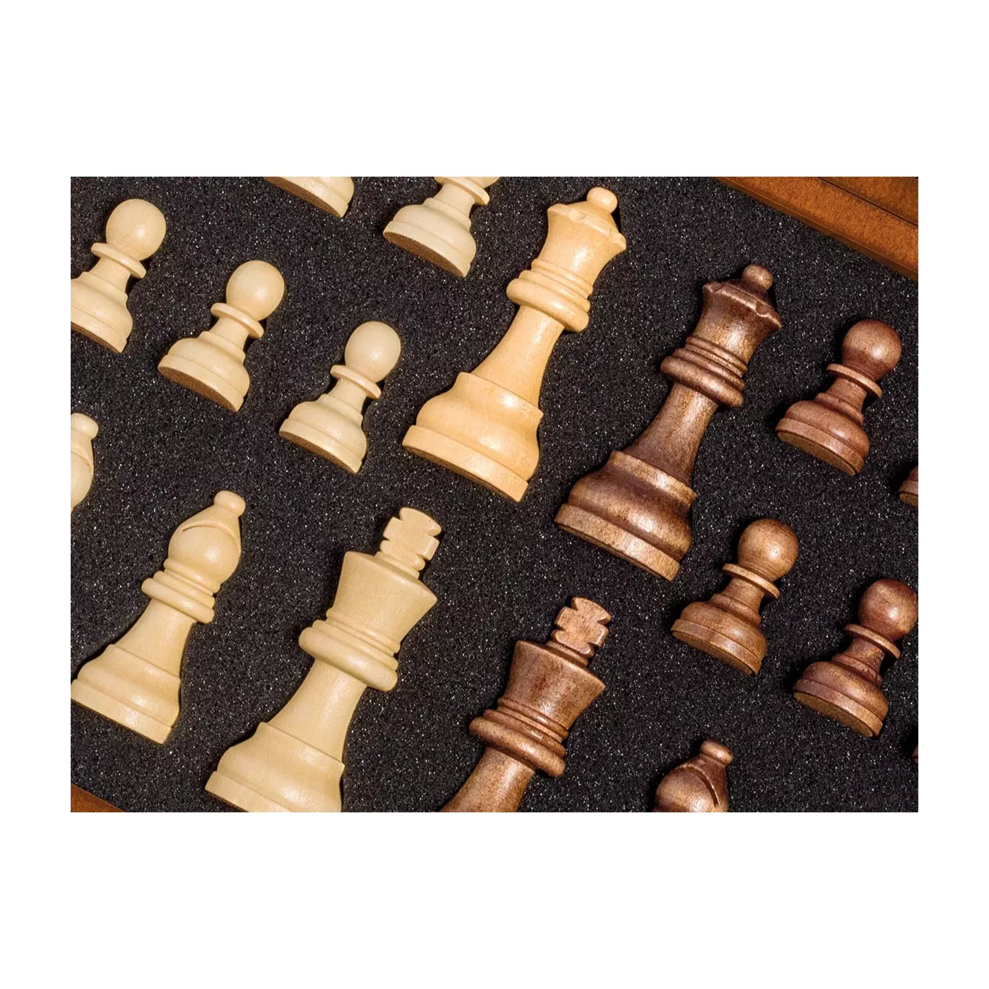 Échecs Luxe En Bois Marqueterie 41X41 Cm – Image 5