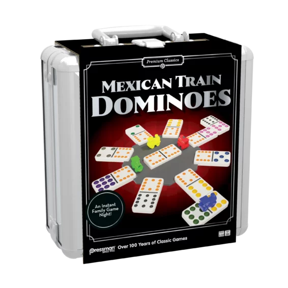 Classics: Mexican Train Dominoes in Tin Case
