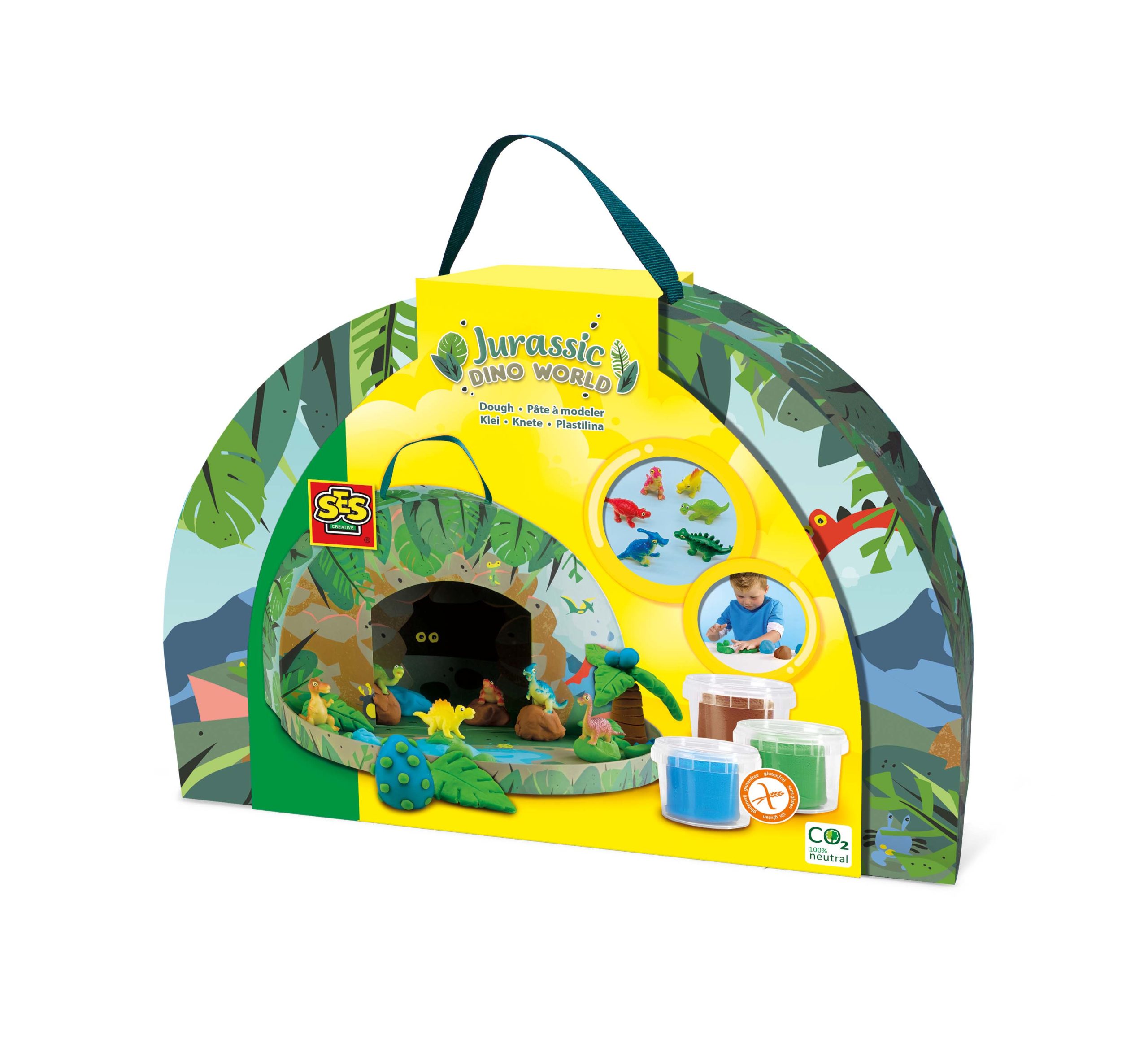 Jurassic dino wereld - Speelkoffer - Monde des dinos jurassiques (valise de jeu)