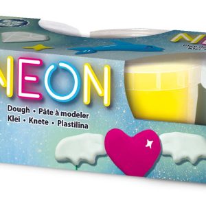 Klei - Neon en Glow in the dark 4x90gr - Pâte à Modeler - Fluo et brille dans le noir 4x90gr