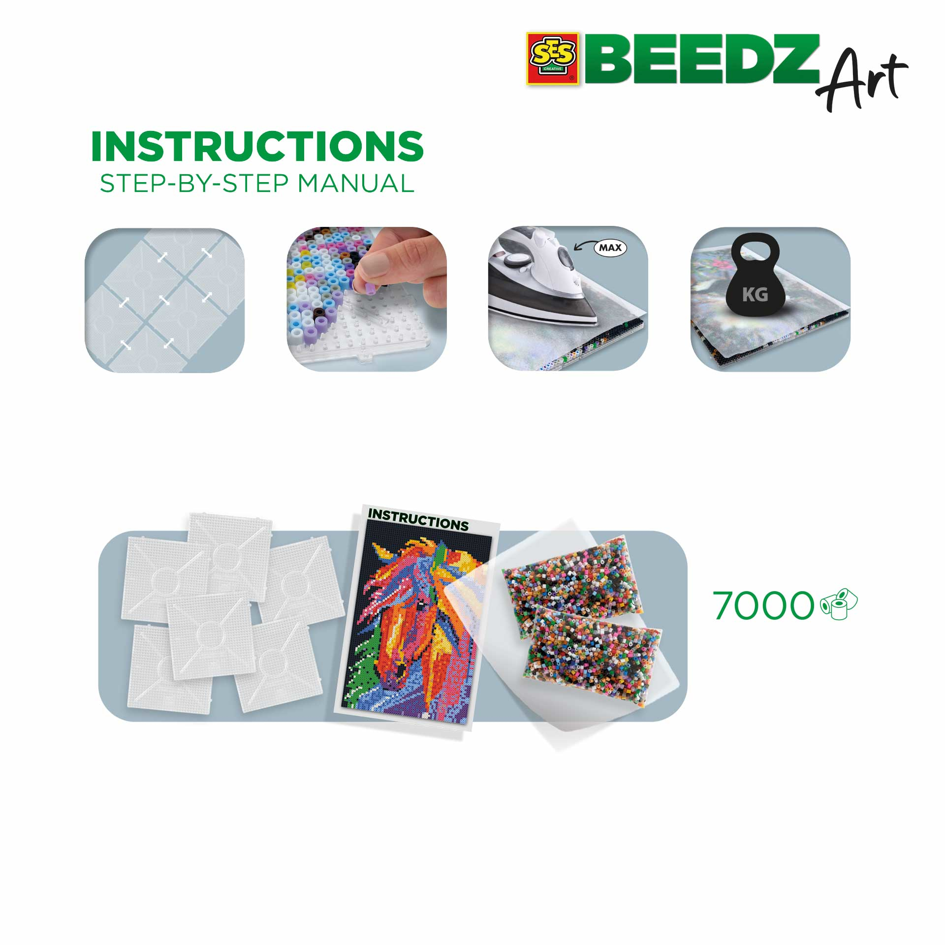 Beedz Art - Paard fantasie - Cheval fantaisie – Image 3