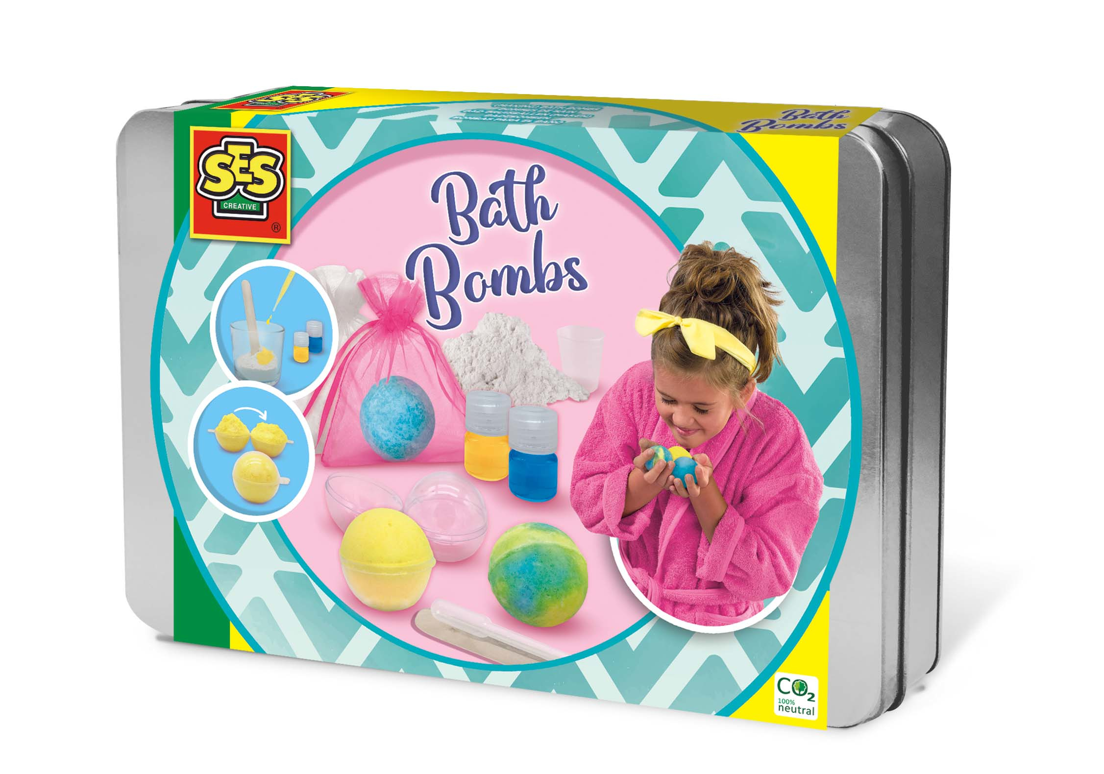 Bad bruisballen - Bombes de bain-boîte de rangement métallique